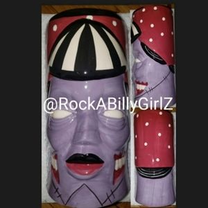 Sourpuss Aloha Zombie Tiki Limited Edition Purple 16oz Ceramic Coffee Cup Vase